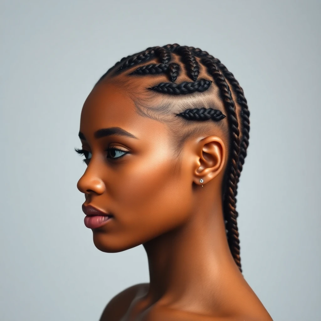Coiffure Africaine Cornrows Design